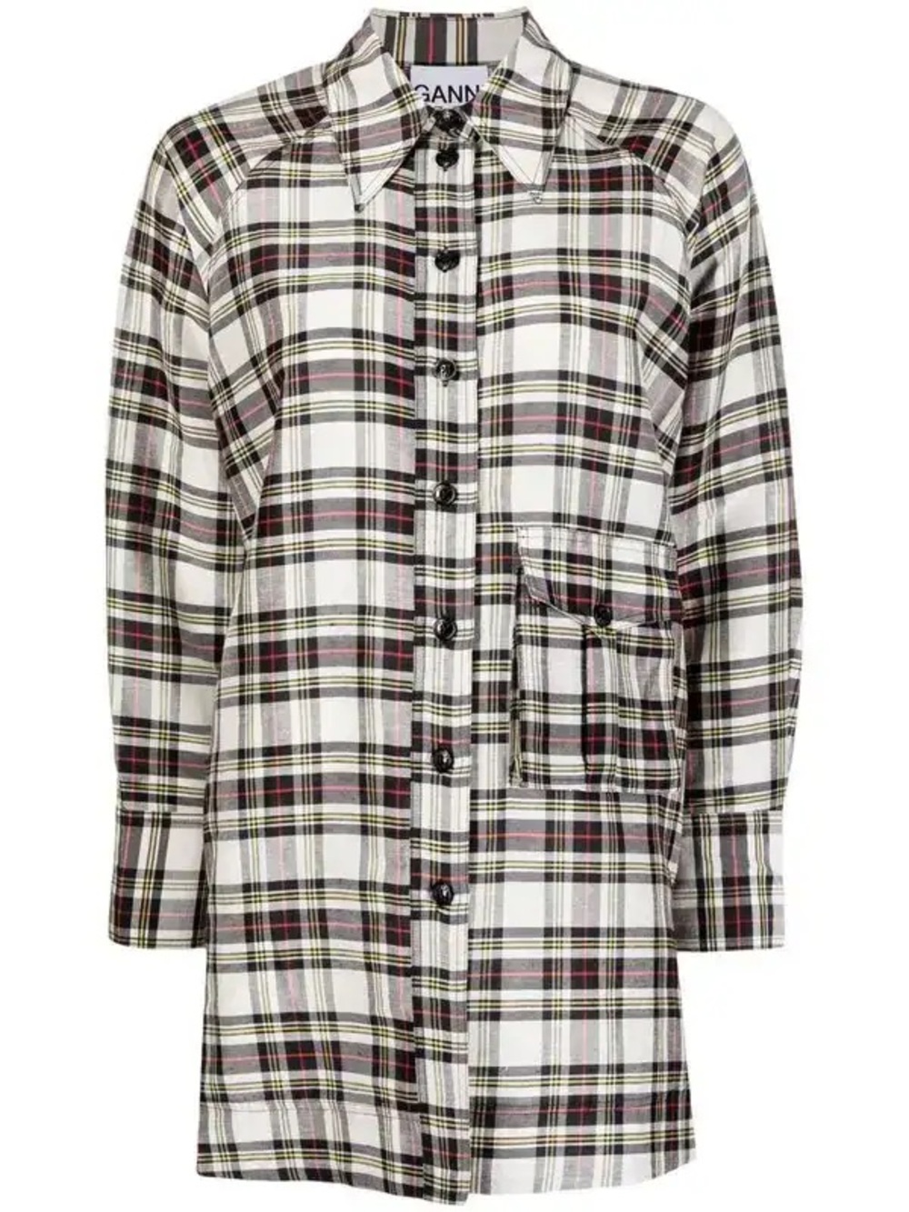 Ganni Checked Long-Sleeve Shirt